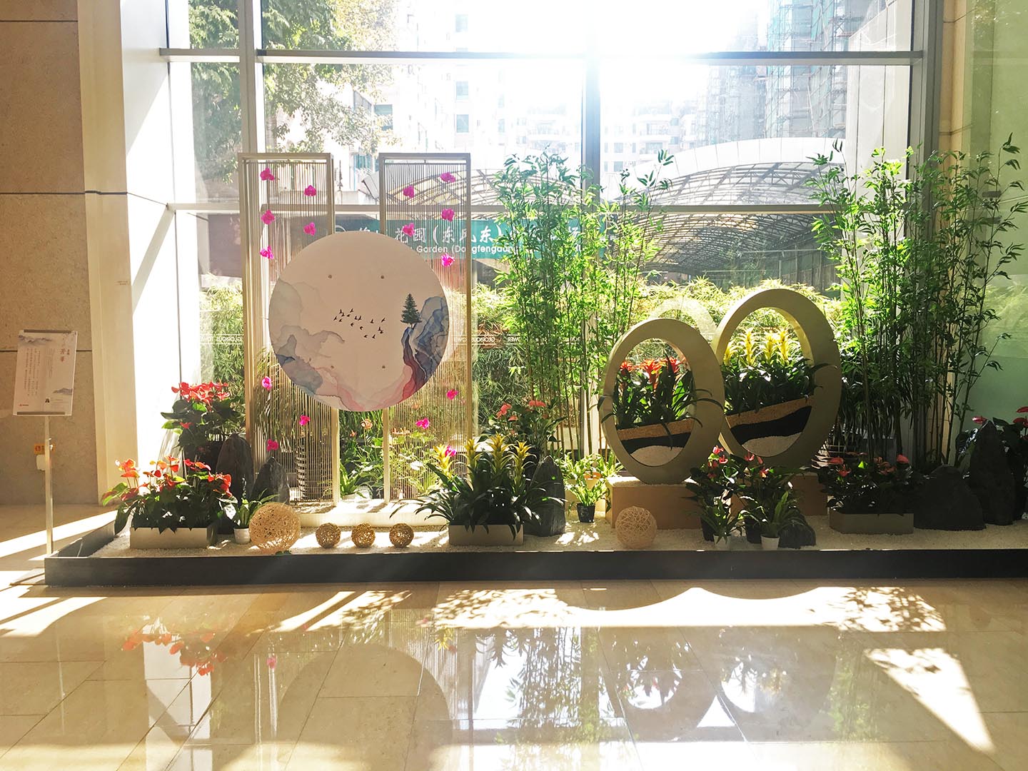 大堂造景—29-广州植物花卉租赁_室内绿植租摆_绿植组景_广州欣怡园艺