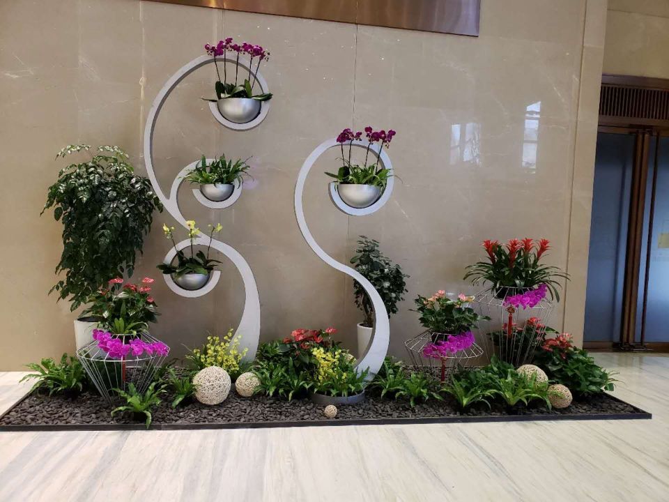 大堂造景-03-广州植物花卉租赁_室内绿植租摆_绿植组景_广州欣怡园艺