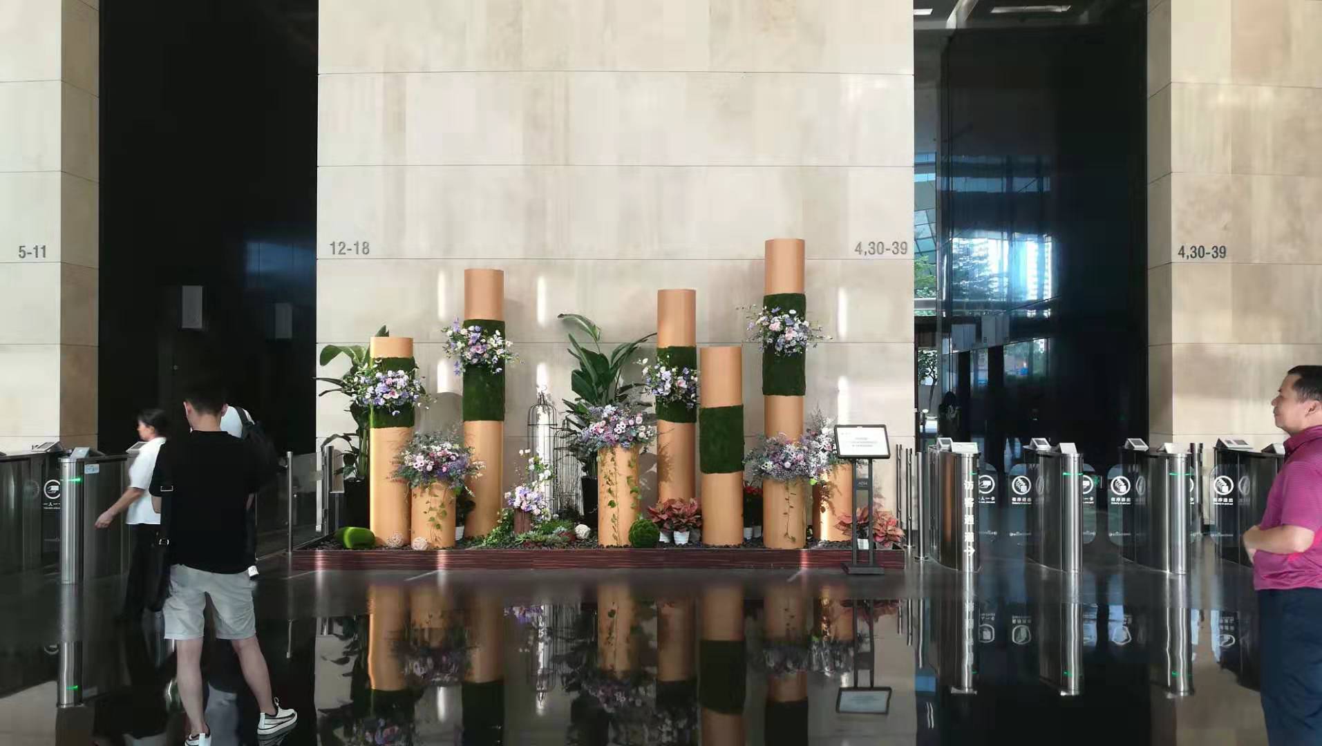 大堂造景-06-广州植物花卉租赁_室内绿植租摆_绿植组景_广州欣怡园艺